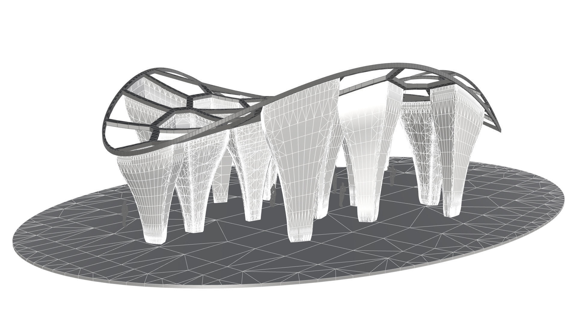 SciFi Voronoi Urban Pavilion 3D model_27