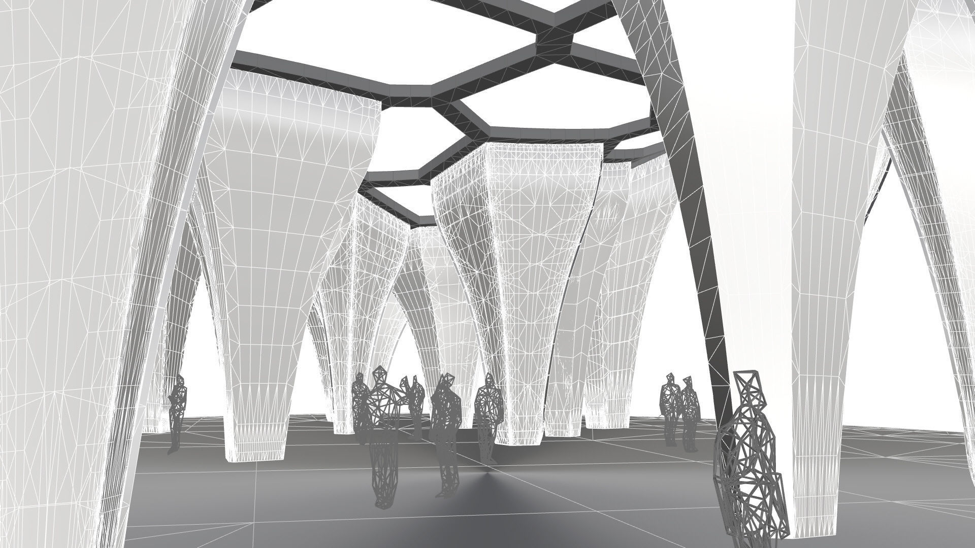 SciFi Voronoi Urban Pavilion 3D model_31