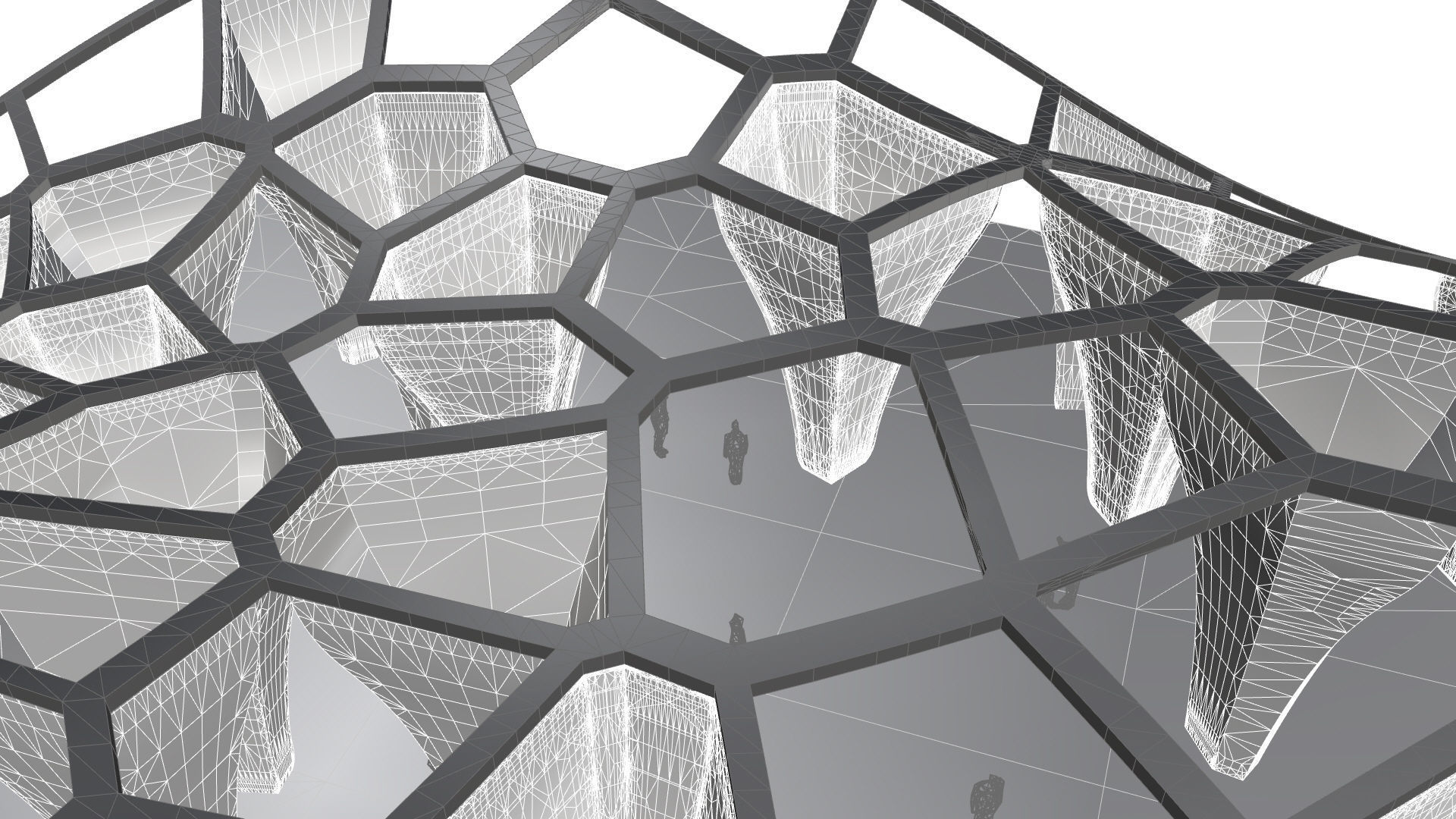 SciFi Voronoi Urban Pavilion 3D model_33