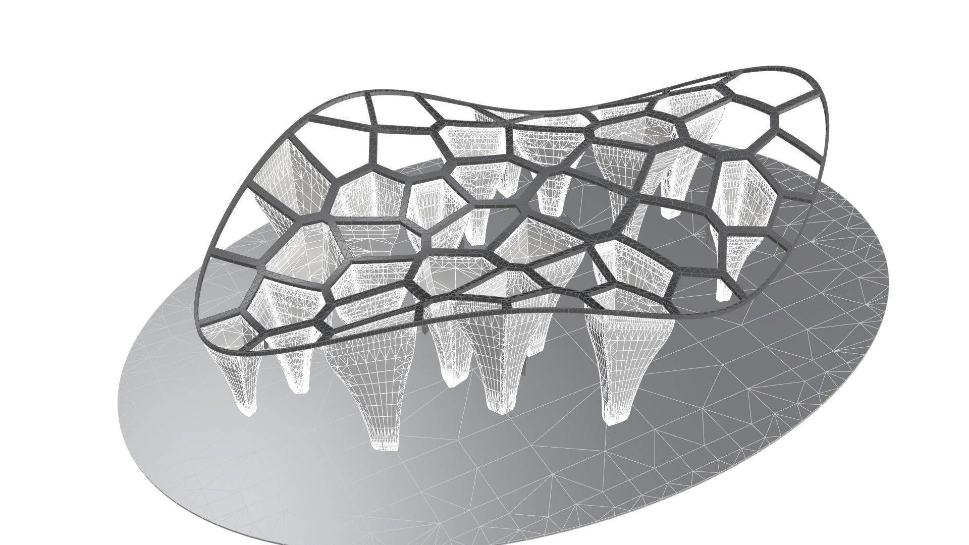 SciFi Voronoi Urban Pavilion 3D model_28