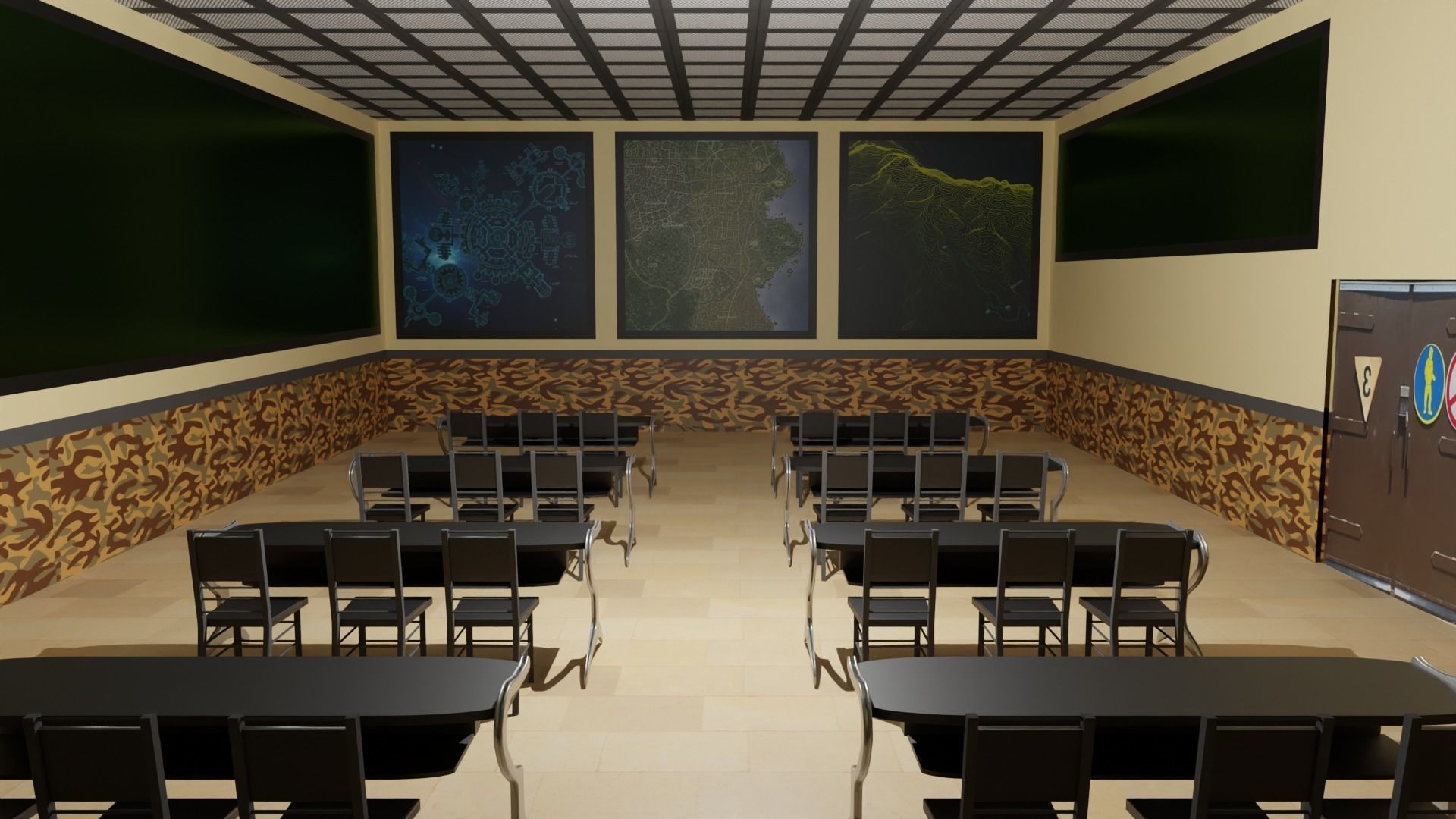 Military Base Low-poly 3D model_6