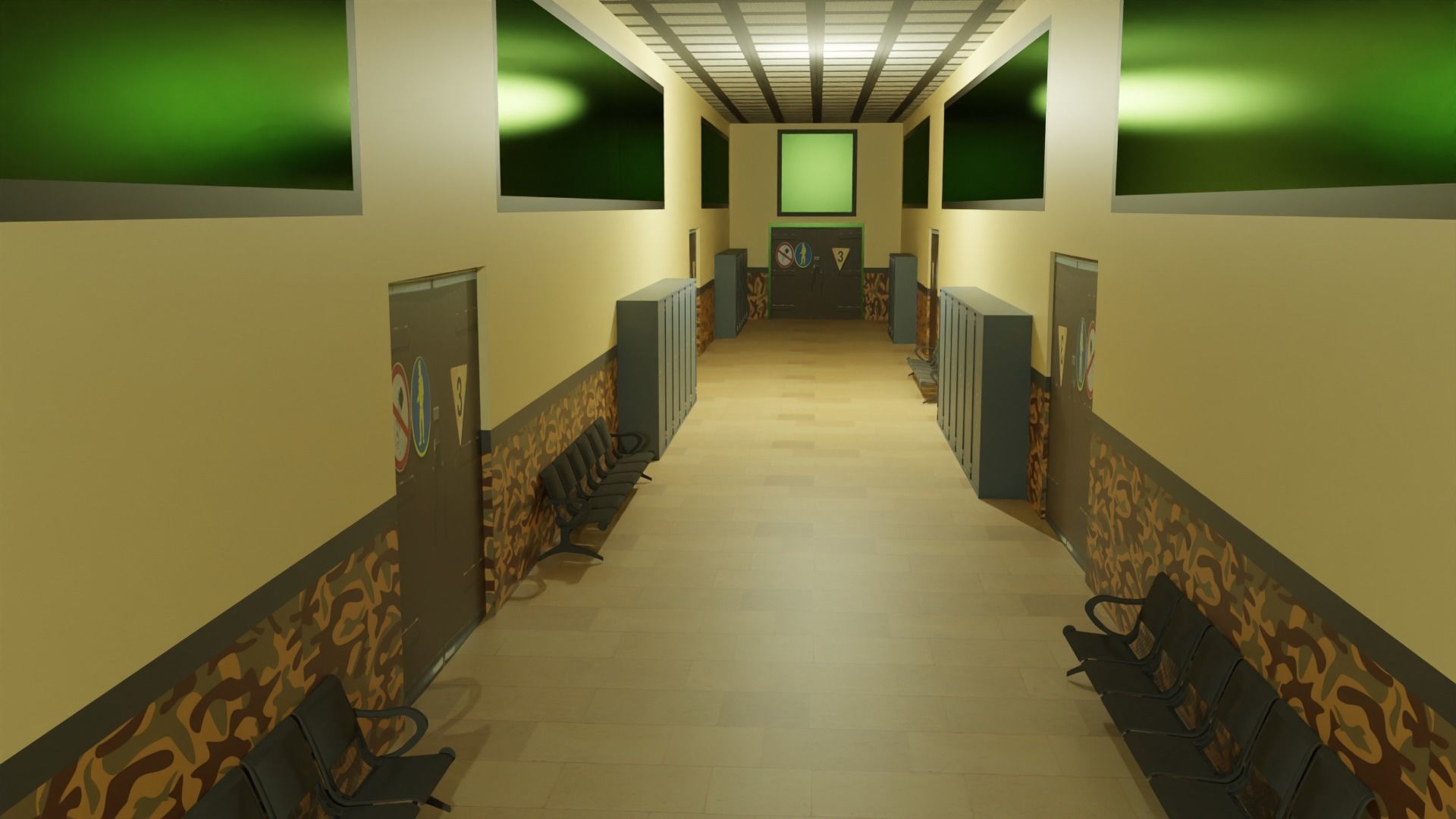 Military Base Low-poly 3D model_4