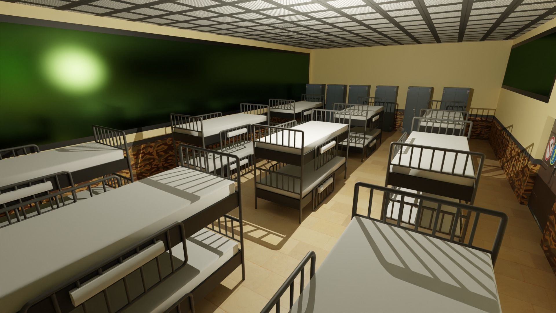 Military Base Low-poly 3D model_1