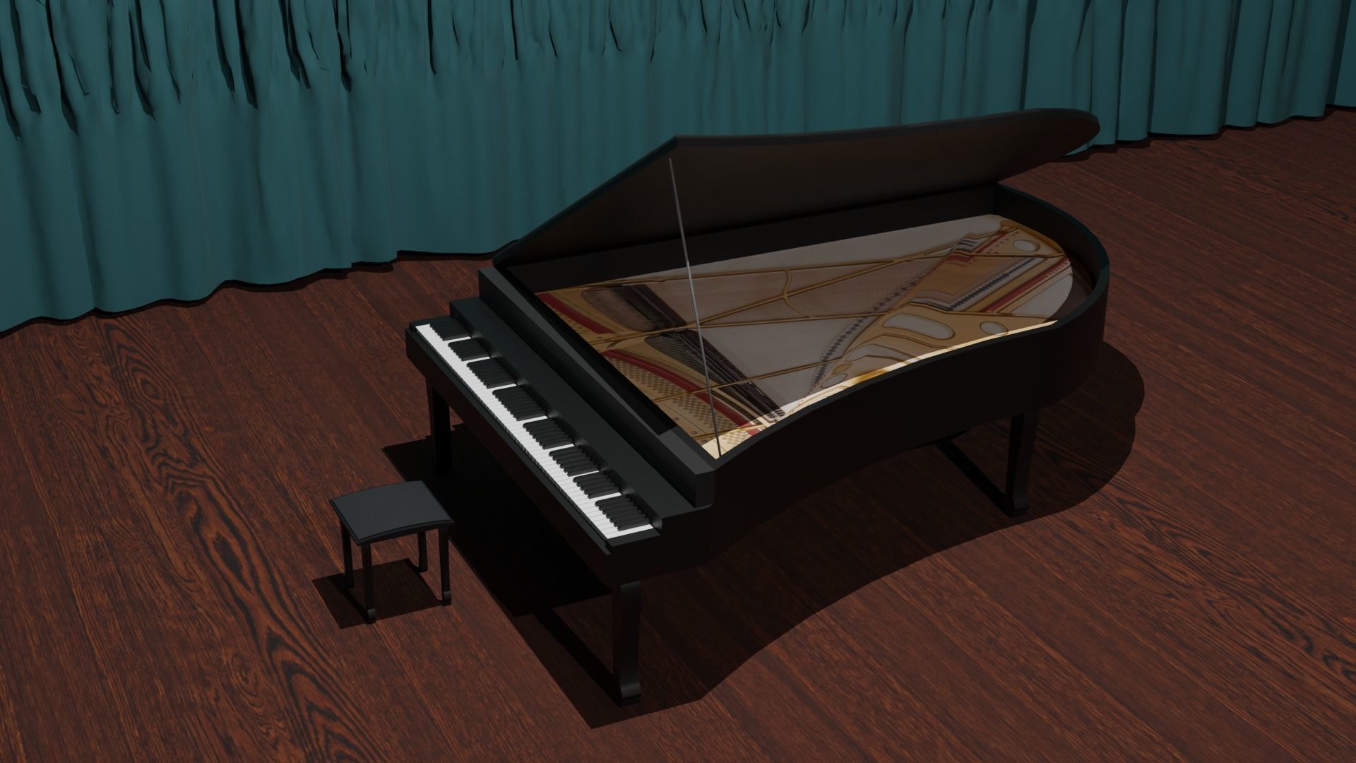 Opera House Low-poly 3D model_1