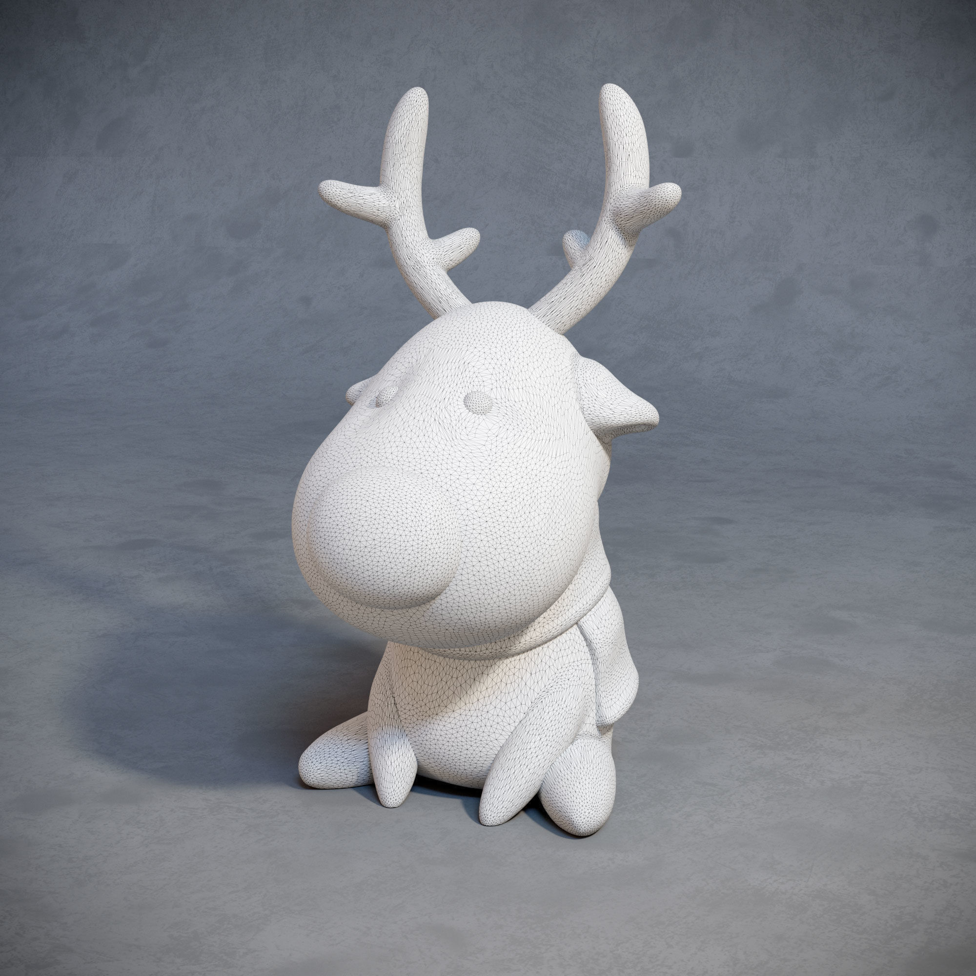 Christmas Cartoon Deer 3D print model_7