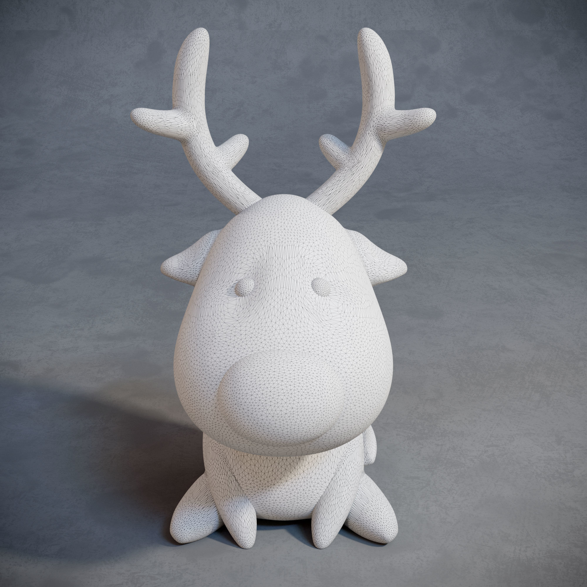 Christmas Cartoon Deer 3D print model_8