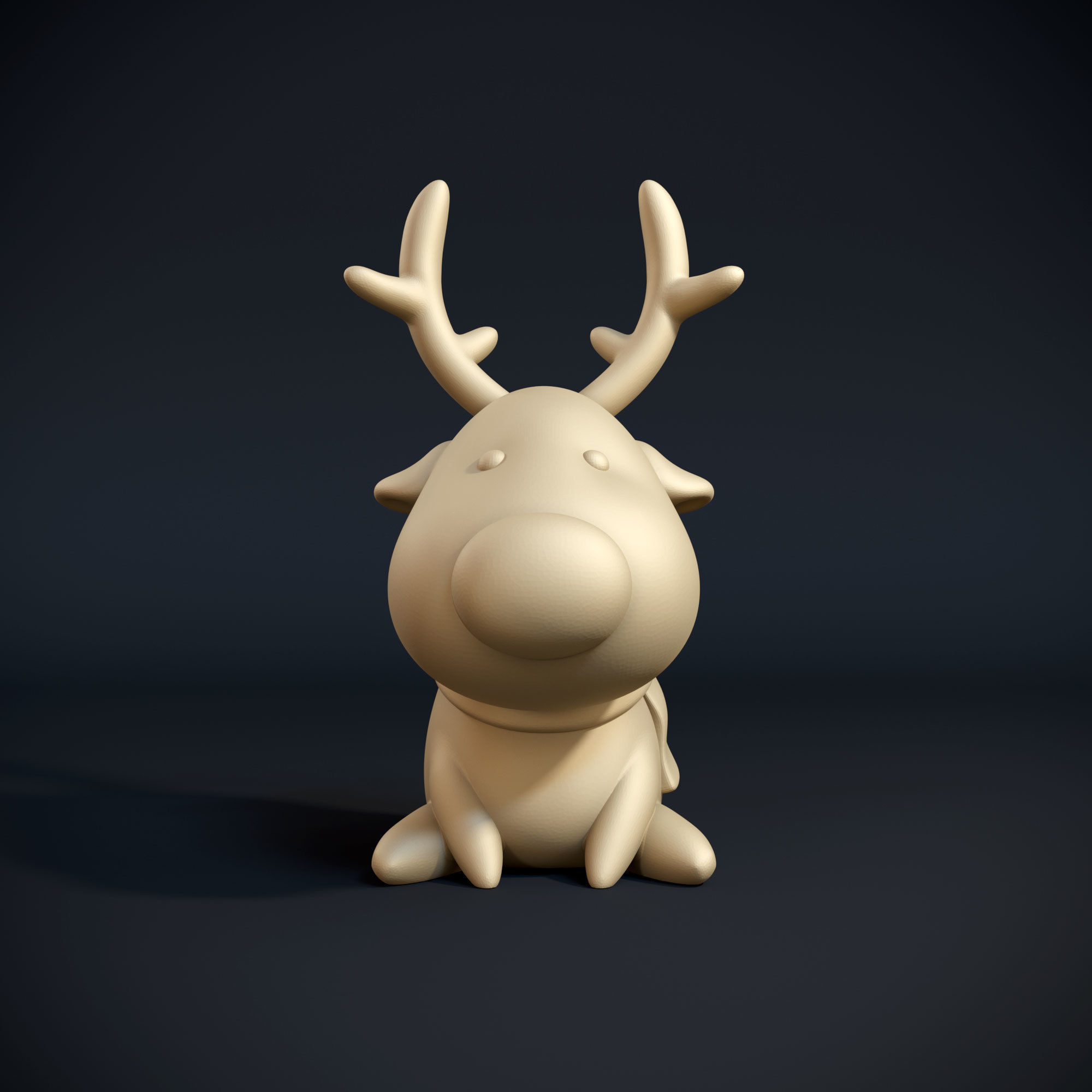 Christmas Cartoon Deer 3D print model_6