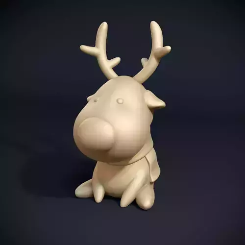 Christmas Cartoon Deer 3D print model