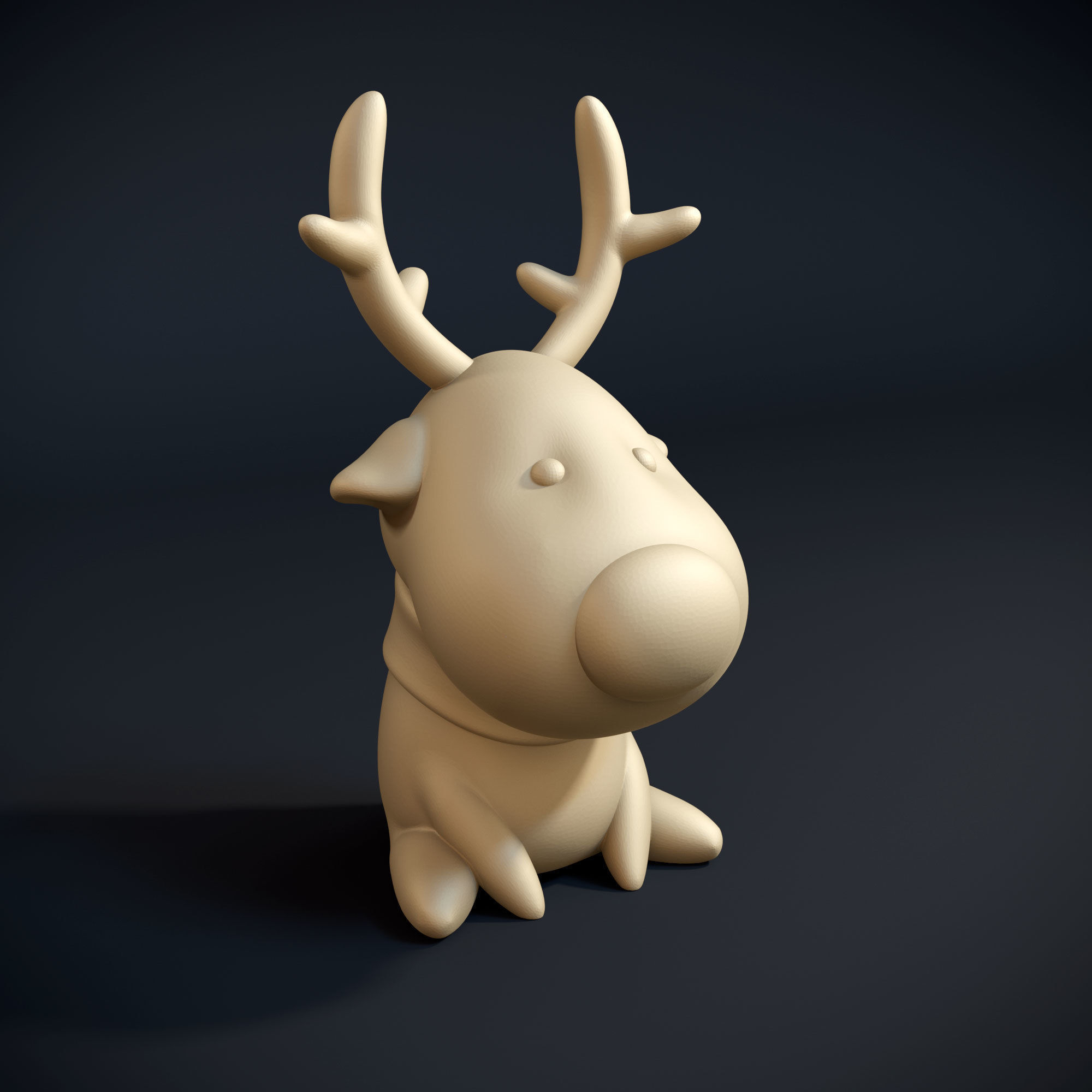 Christmas Cartoon Deer 3D print model_4