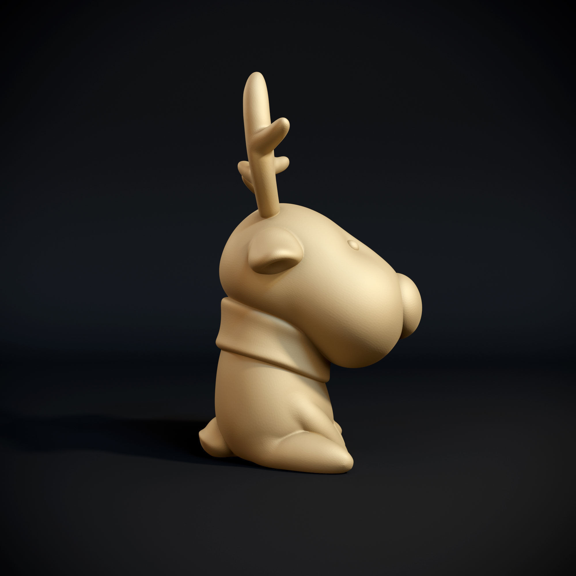 Christmas Cartoon Deer 3D print model_1