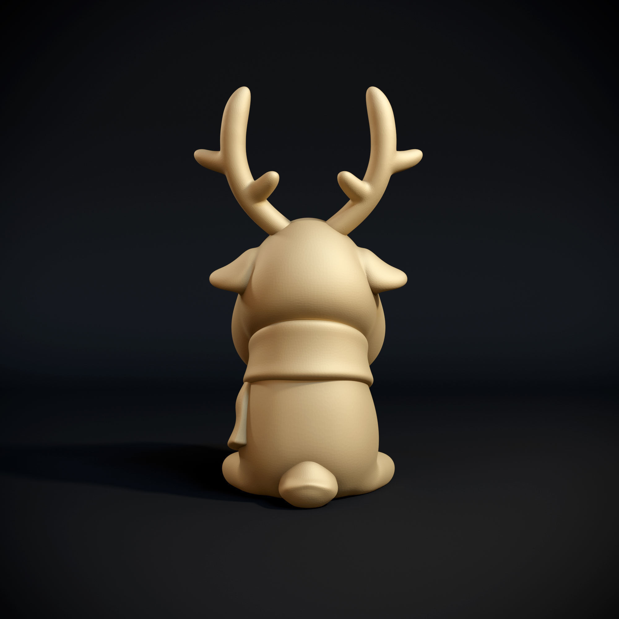 Christmas Cartoon Deer 3D print model_2