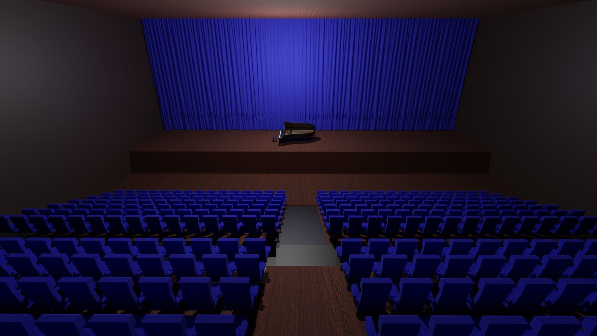Concert Hall  Low-poly 3D model_5