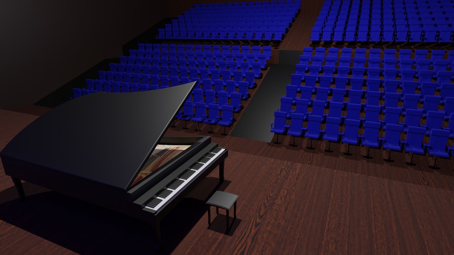 Concert Hall  Low-poly 3D model_3