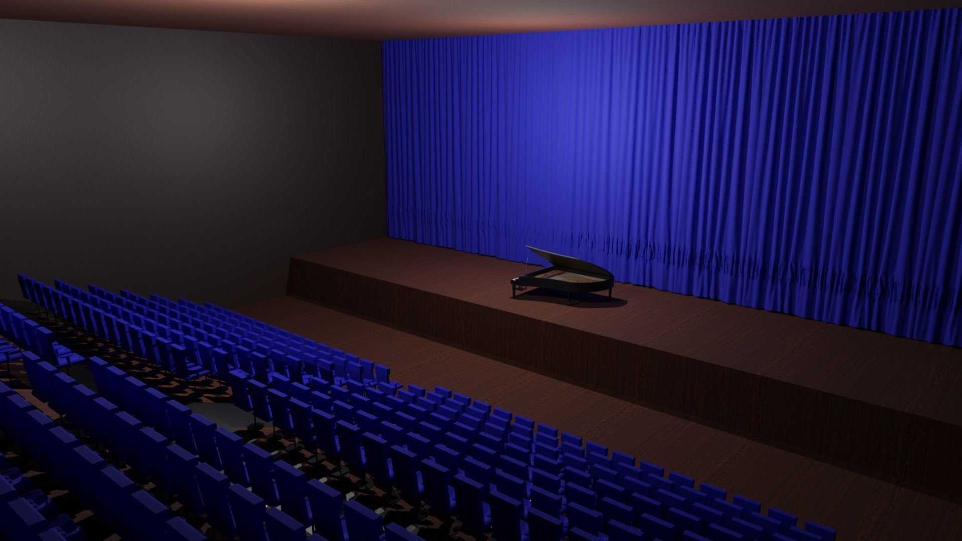 Concert Hall  Low-poly 3D model_2