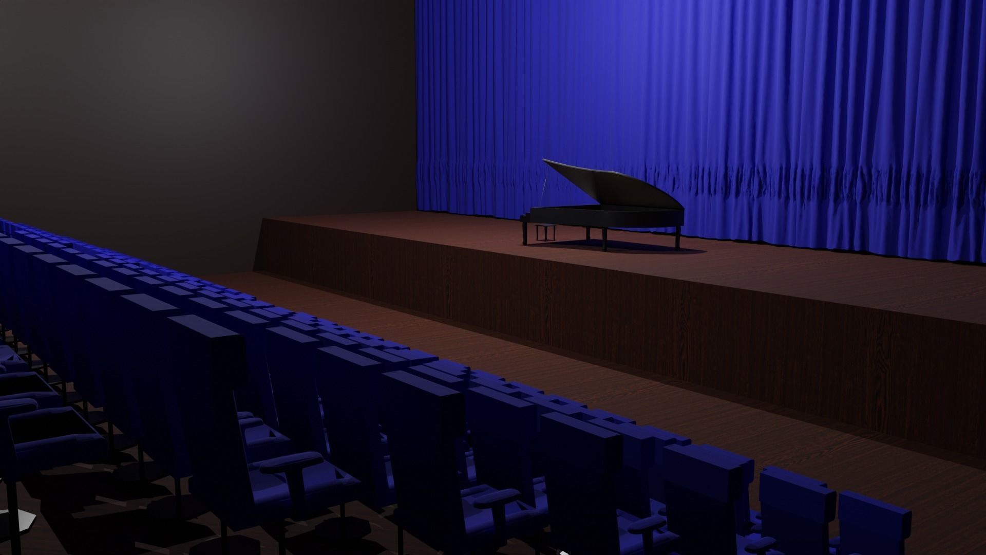 Concert Hall  Low-poly 3D model_4
