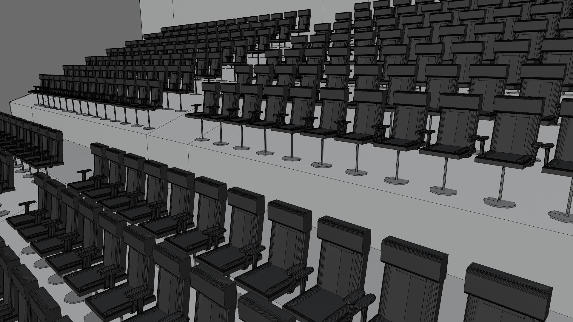 Concert Hall  Low-poly 3D model_7
