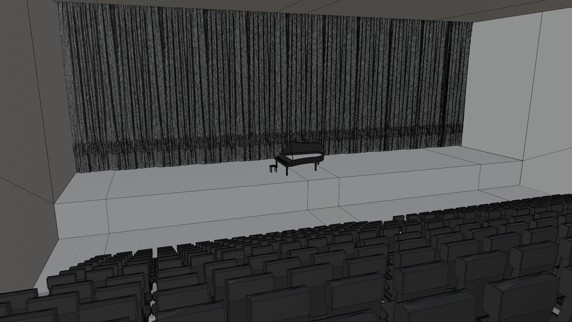 Concert Hall  Low-poly 3D model_6