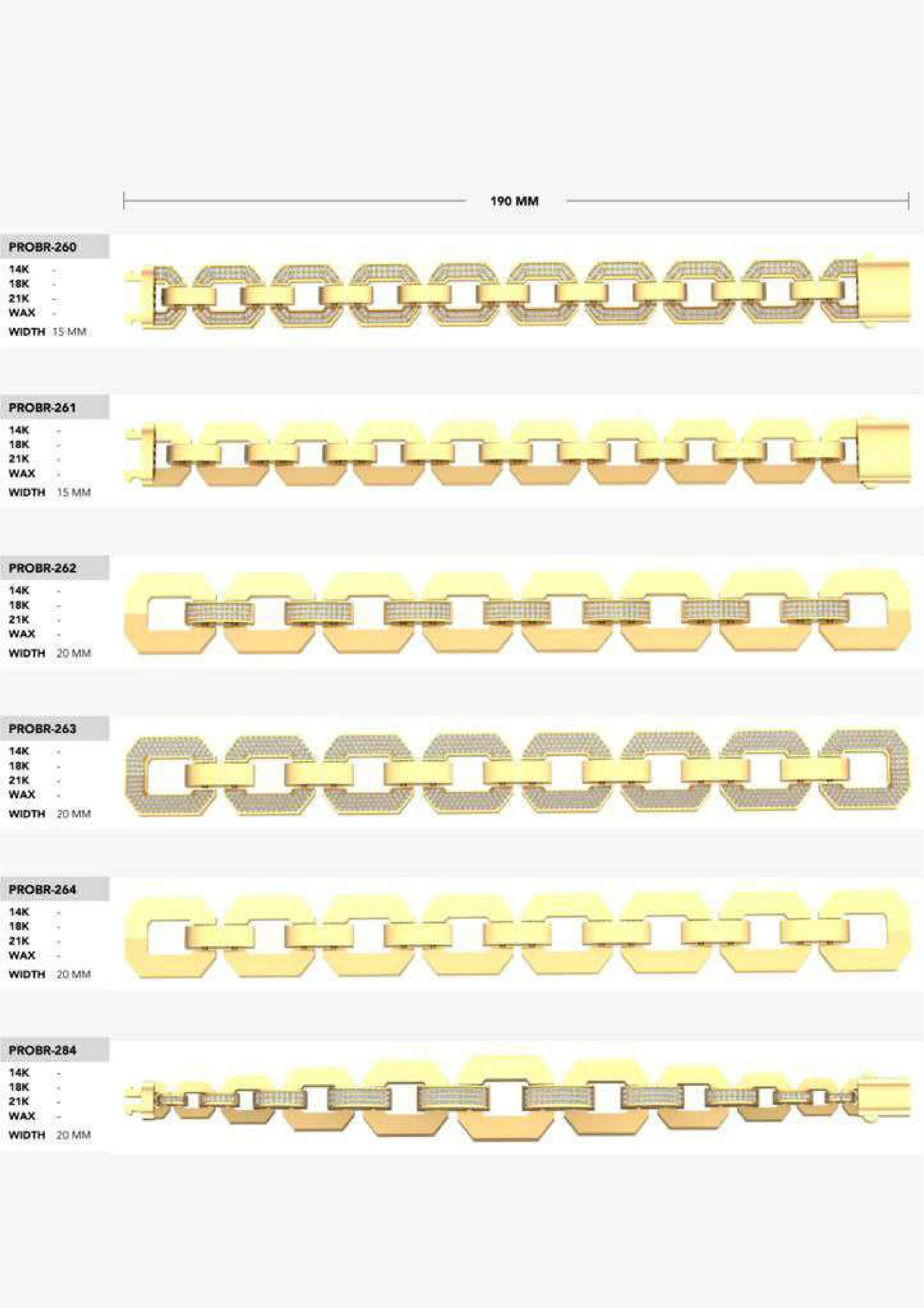 180 CUBAN LINK CHAIN BRACELETS READY FOR PRINT  3D print model_4
