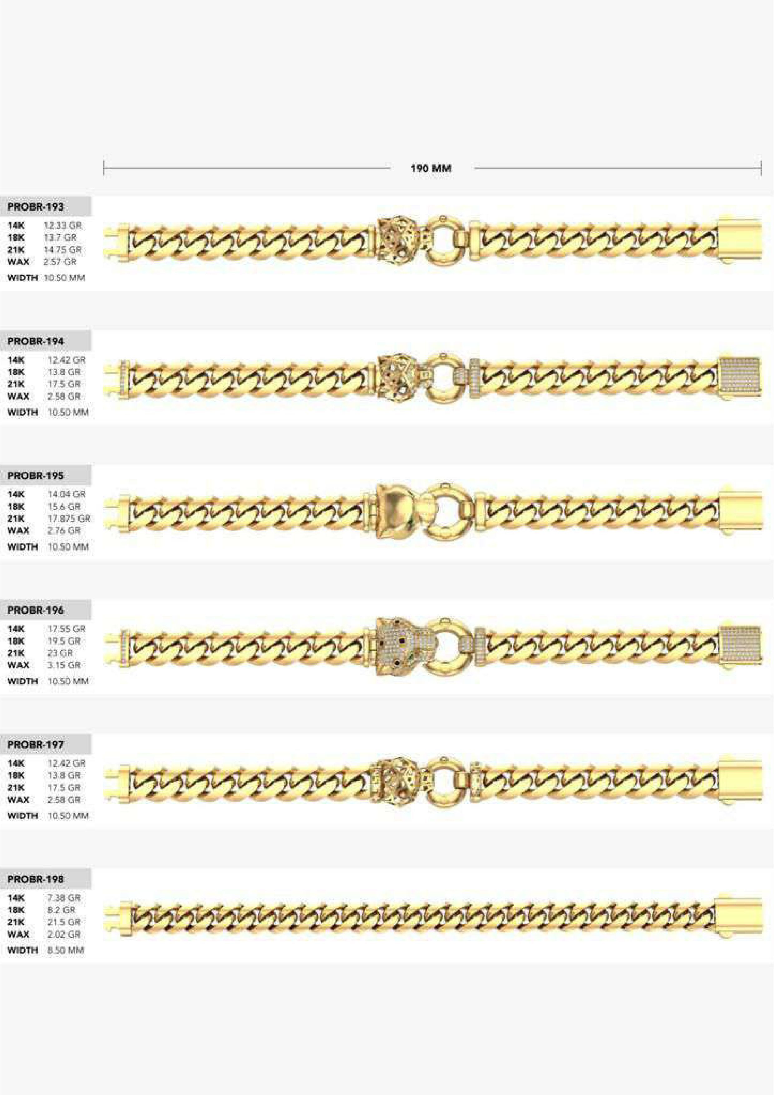 180 CUBAN LINK CHAIN BRACELETS READY FOR PRINT  3D print model_3