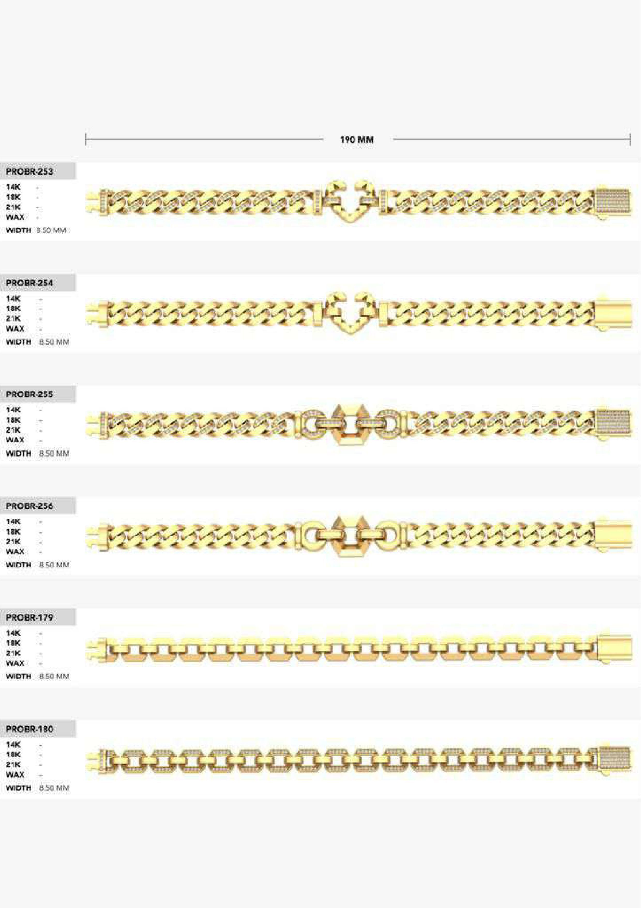 180 CUBAN LINK CHAIN BRACELETS READY FOR PRINT  3D print model_15