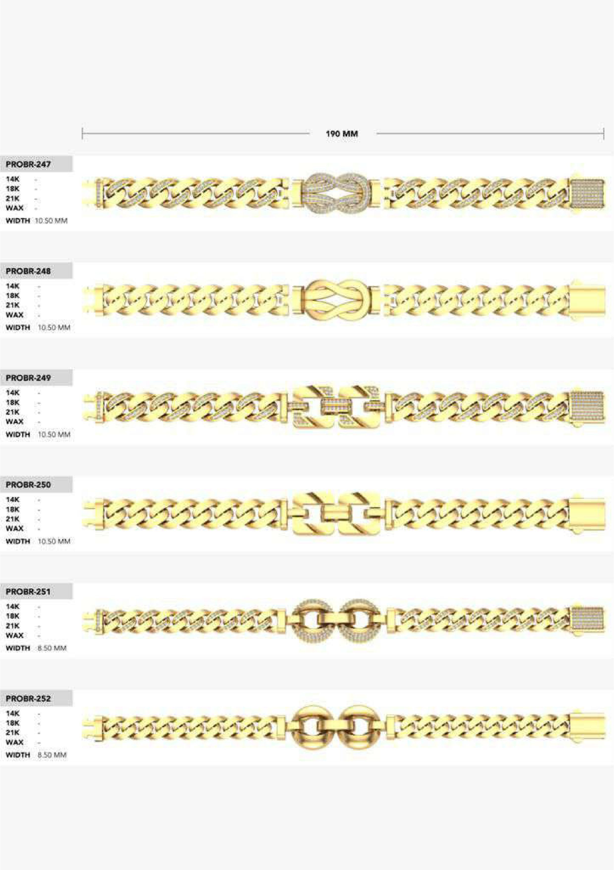 180 CUBAN LINK CHAIN BRACELETS READY FOR PRINT  3D print model_6