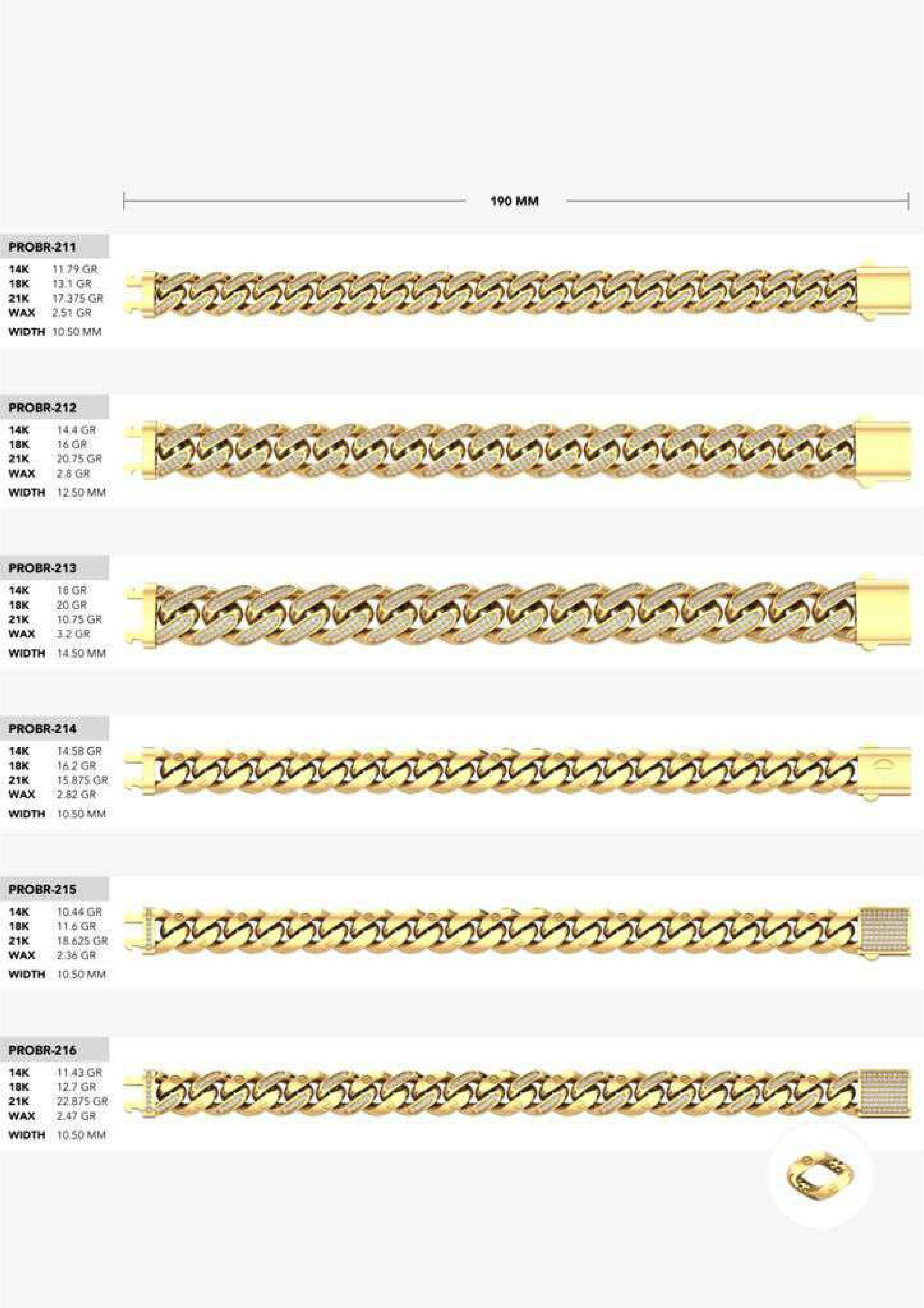 180 CUBAN LINK CHAIN BRACELETS READY FOR PRINT  3D print model_8