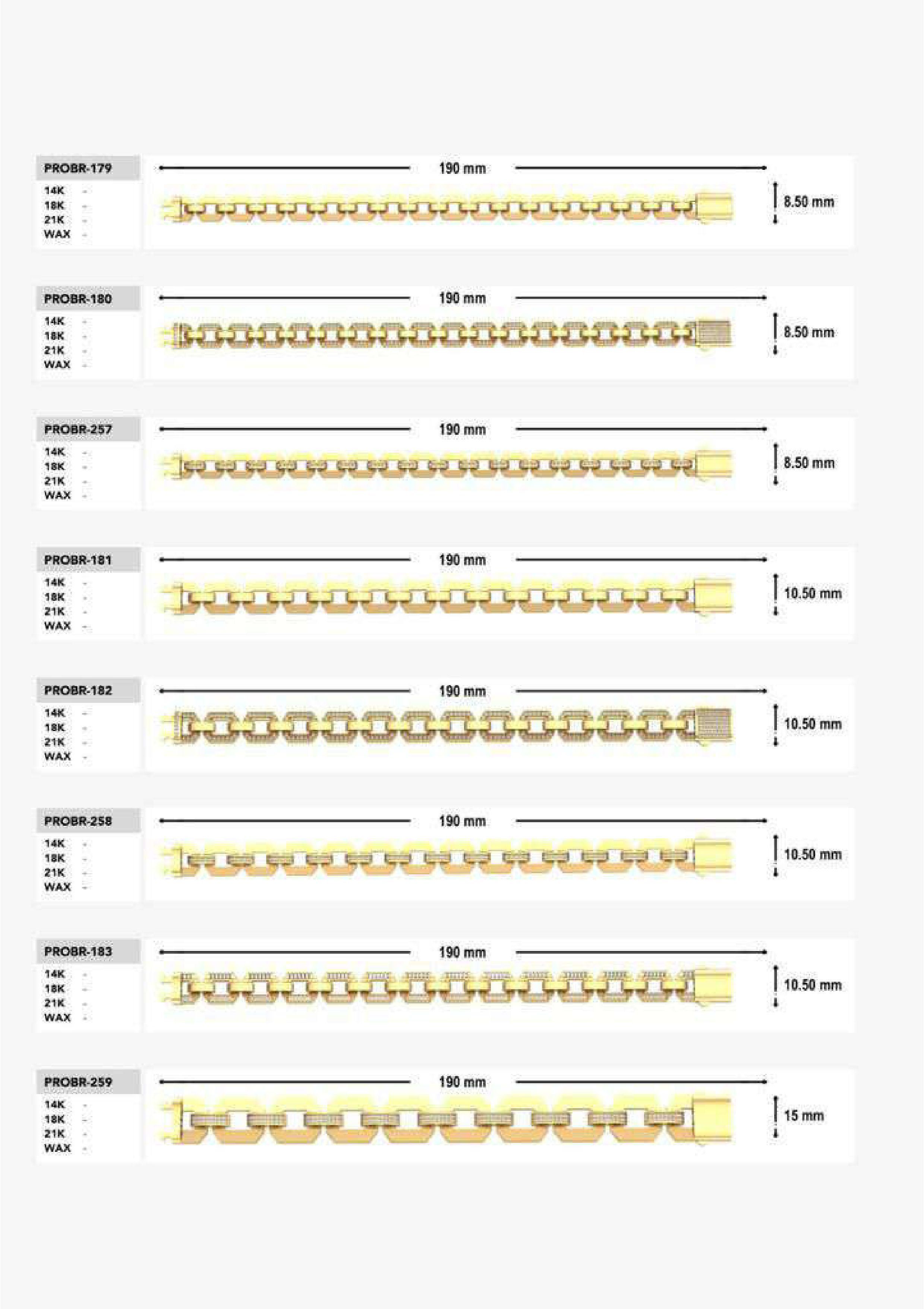 180 CUBAN LINK CHAIN BRACELETS READY FOR PRINT  3D print model_12