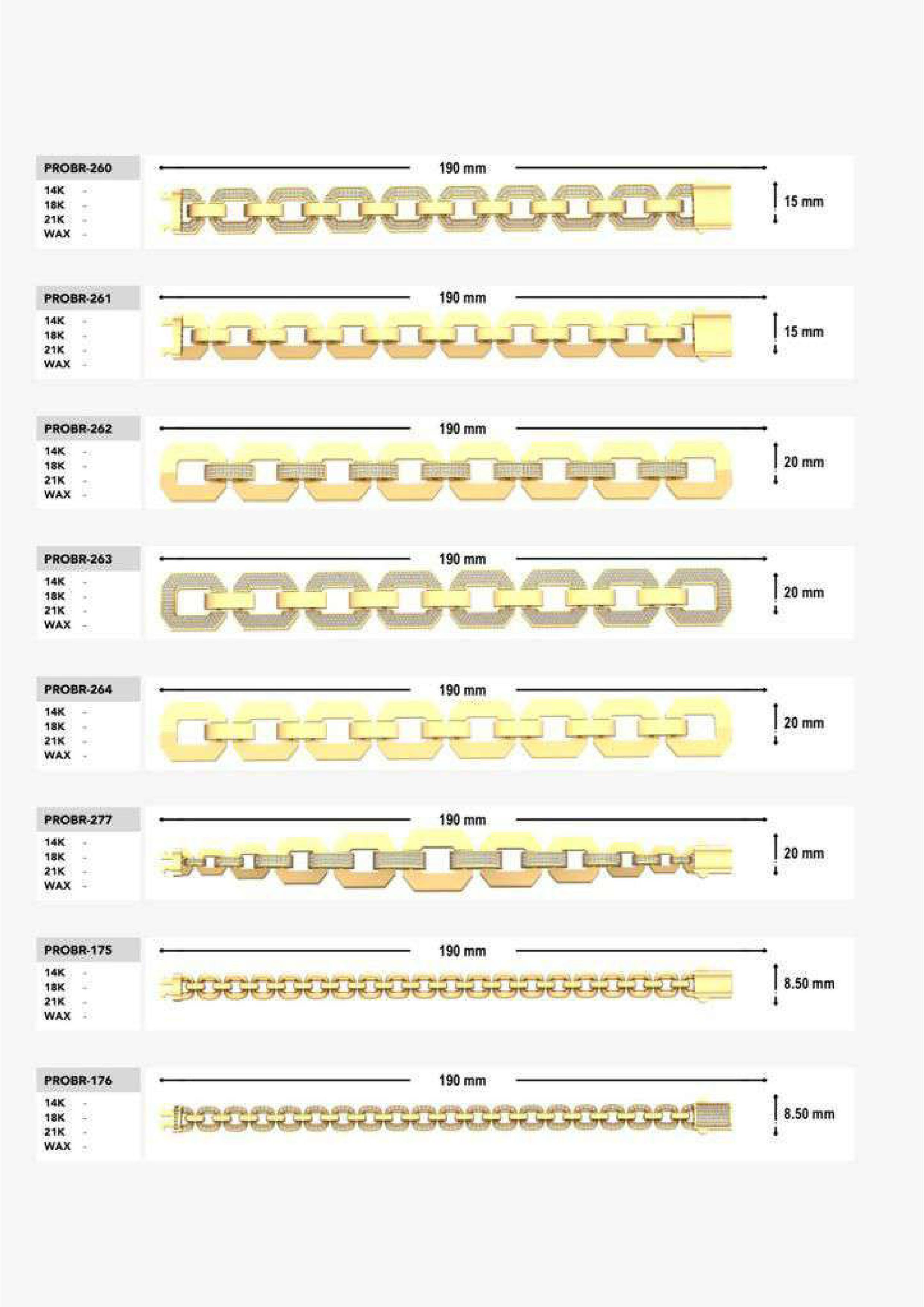 180 CUBAN LINK CHAIN BRACELETS READY FOR PRINT  3D print model_10
