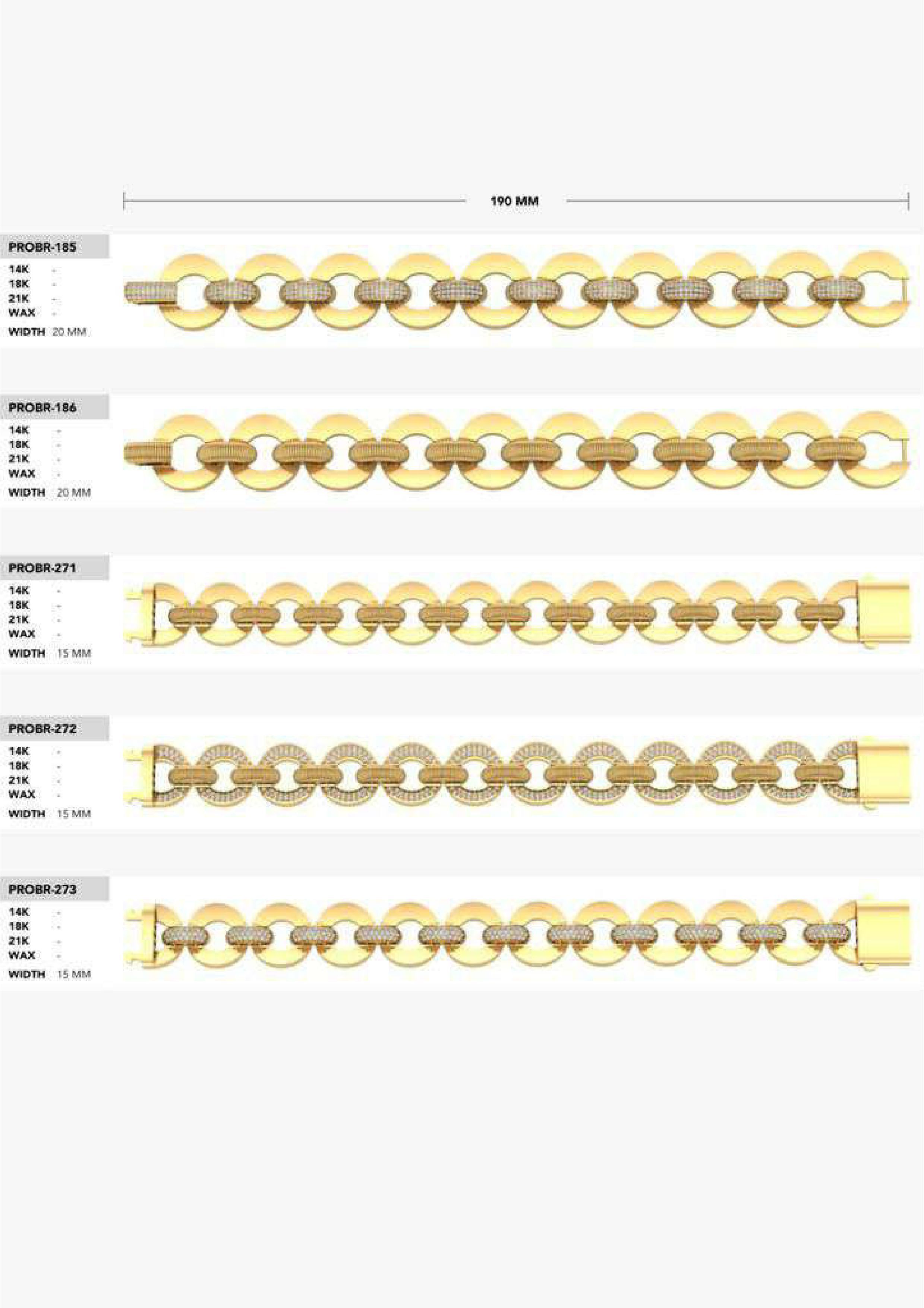 180 CUBAN LINK CHAIN BRACELETS READY FOR PRINT  3D print model_22