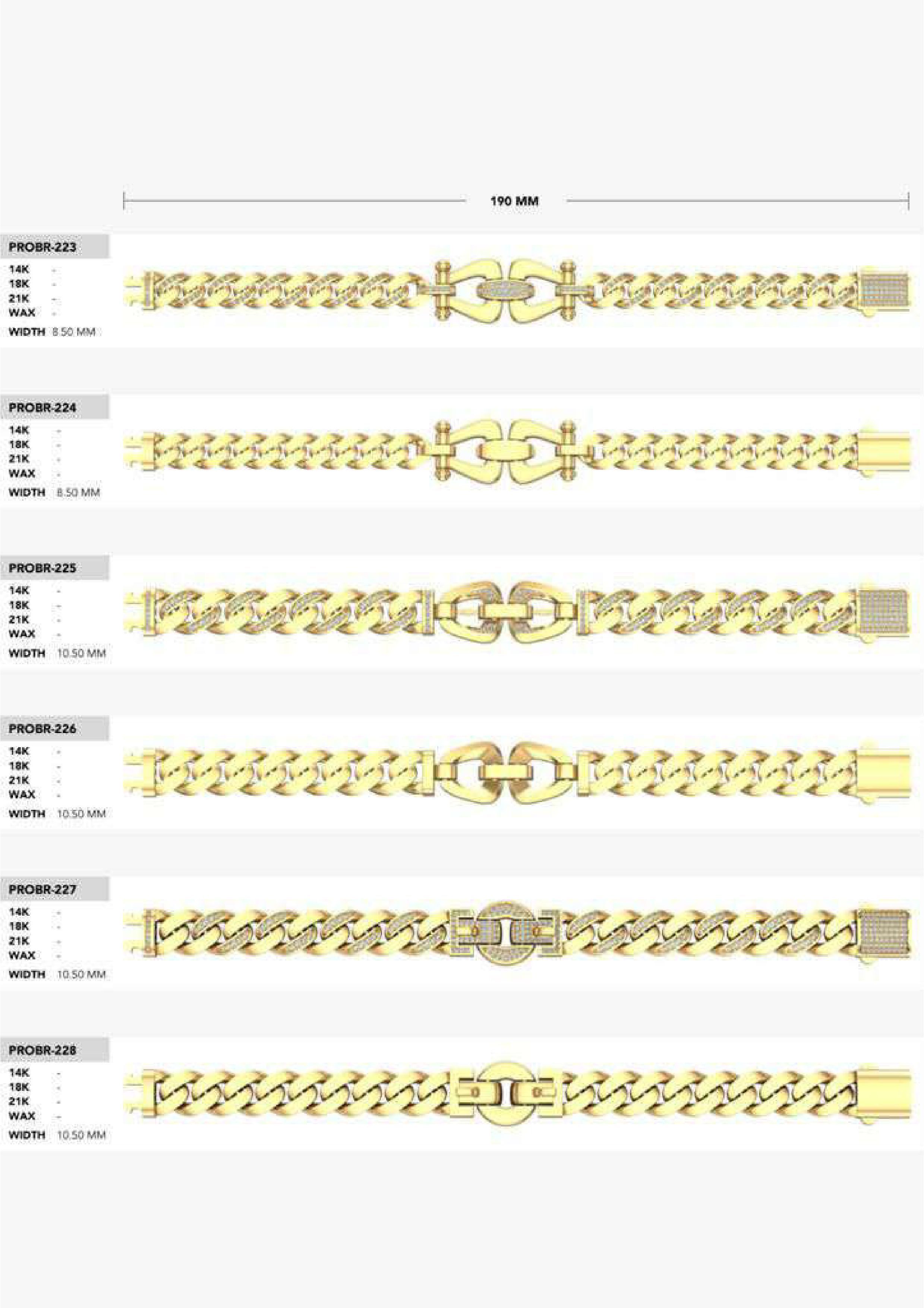 180 CUBAN LINK CHAIN BRACELETS READY FOR PRINT  3D print model_18