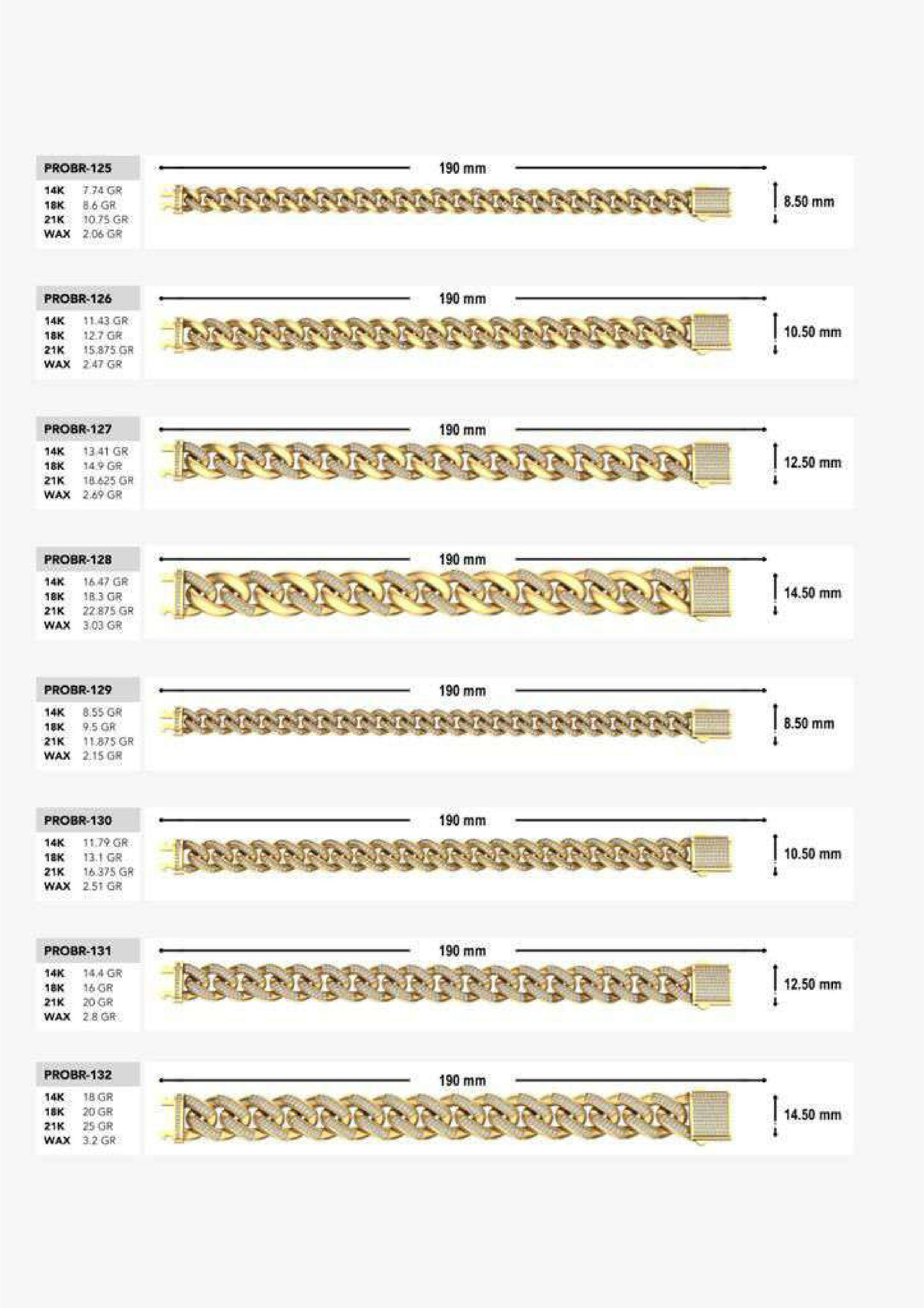 180 CUBAN LINK CHAIN BRACELETS READY FOR PRINT  3D print model_9