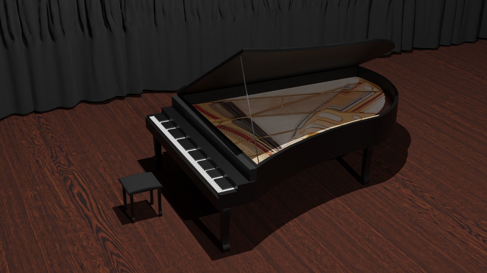 Opera House Low-poly 3D model_1