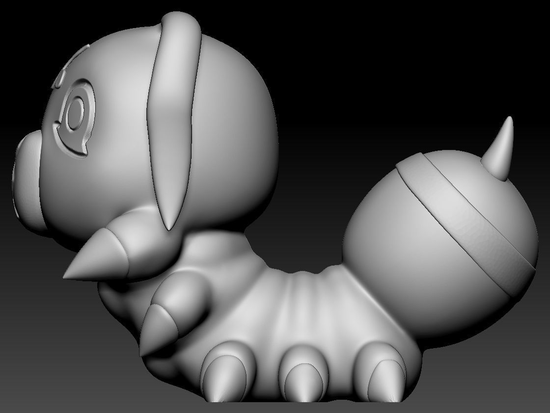 Wormmon 3D print model_6