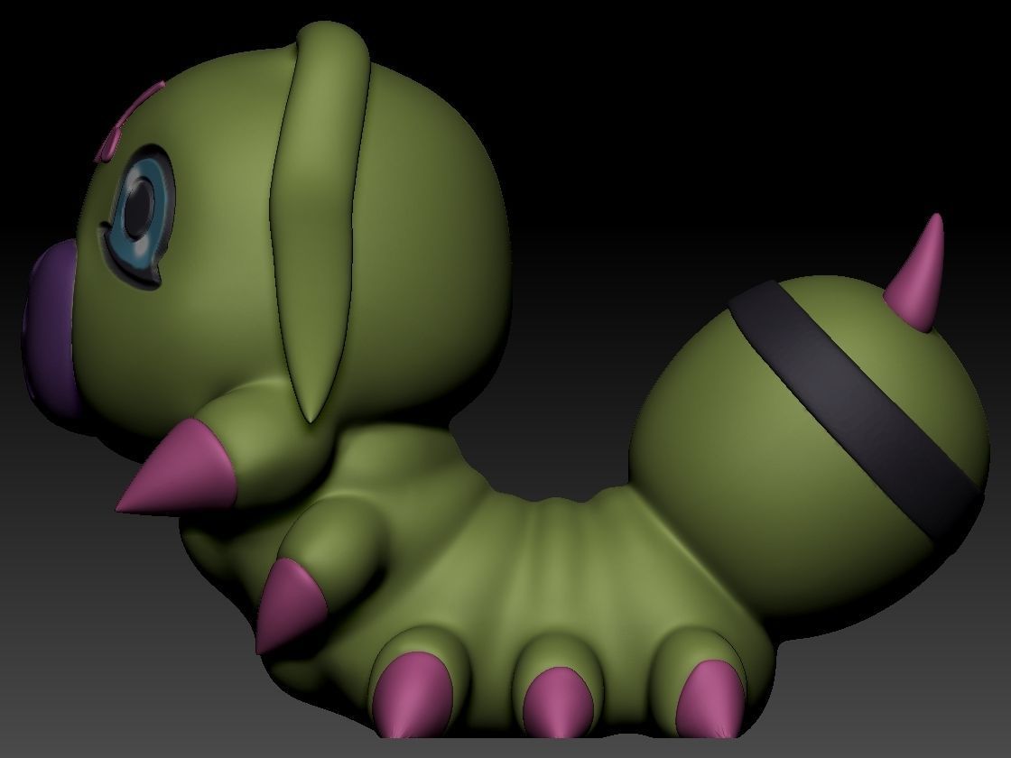 Wormmon 3D print model_5