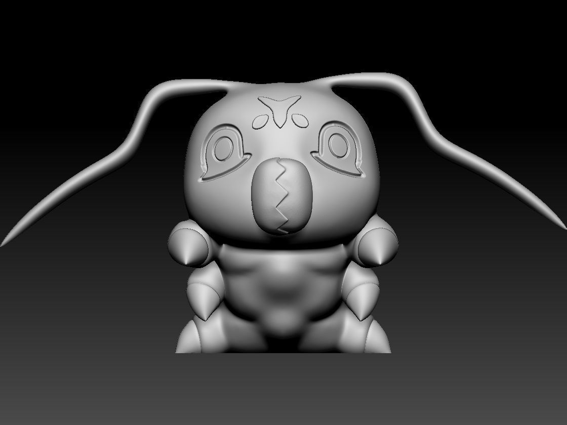 Wormmon 3D print model_2