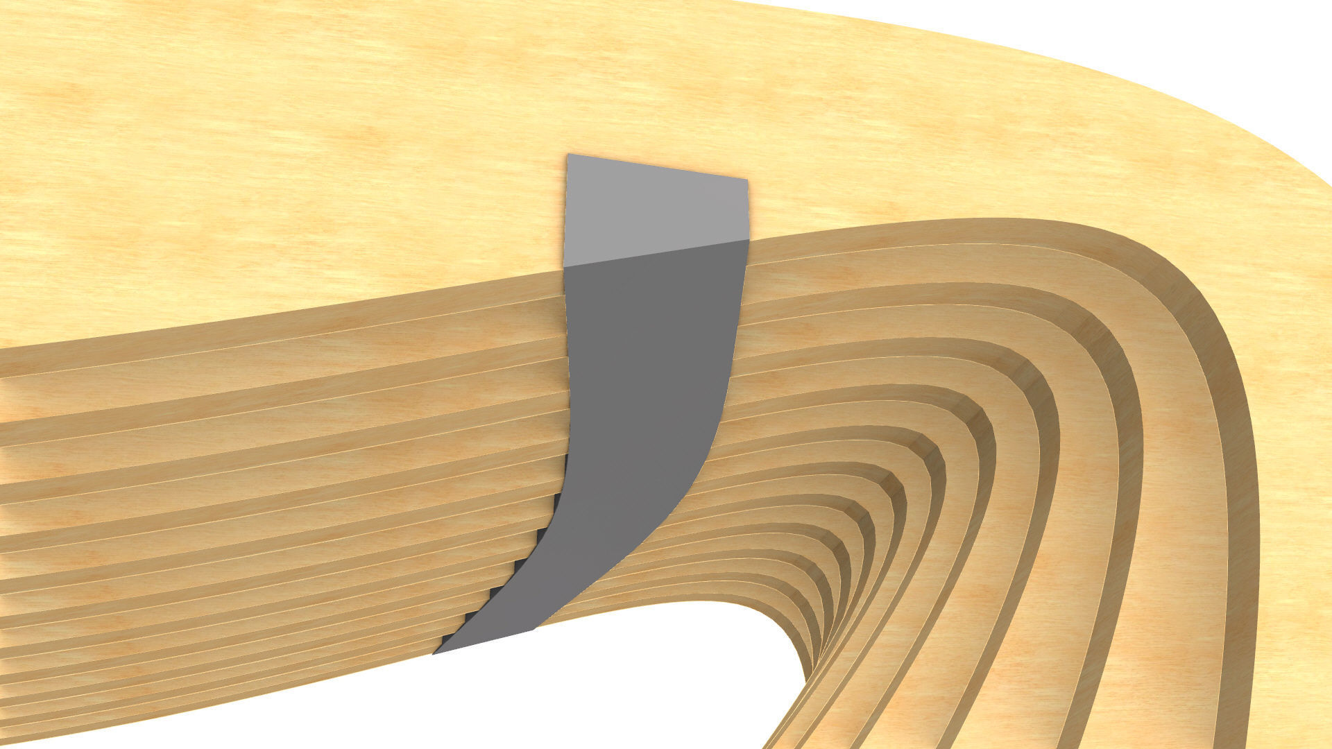 Brackets Outdoor Landscape Bench 3D model_18