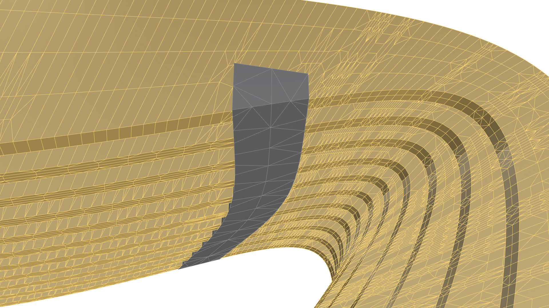 Brackets Outdoor Landscape Bench 3D model_38