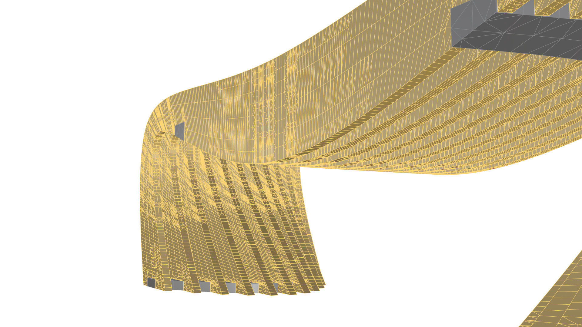 Brackets Outdoor Landscape Bench 3D model_39
