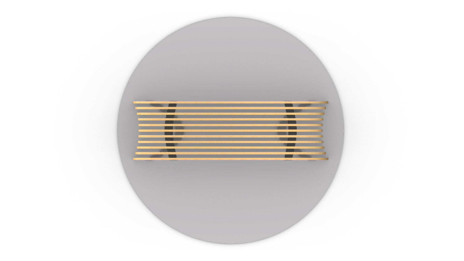 Brackets Outdoor Landscape Bench 3D model_24