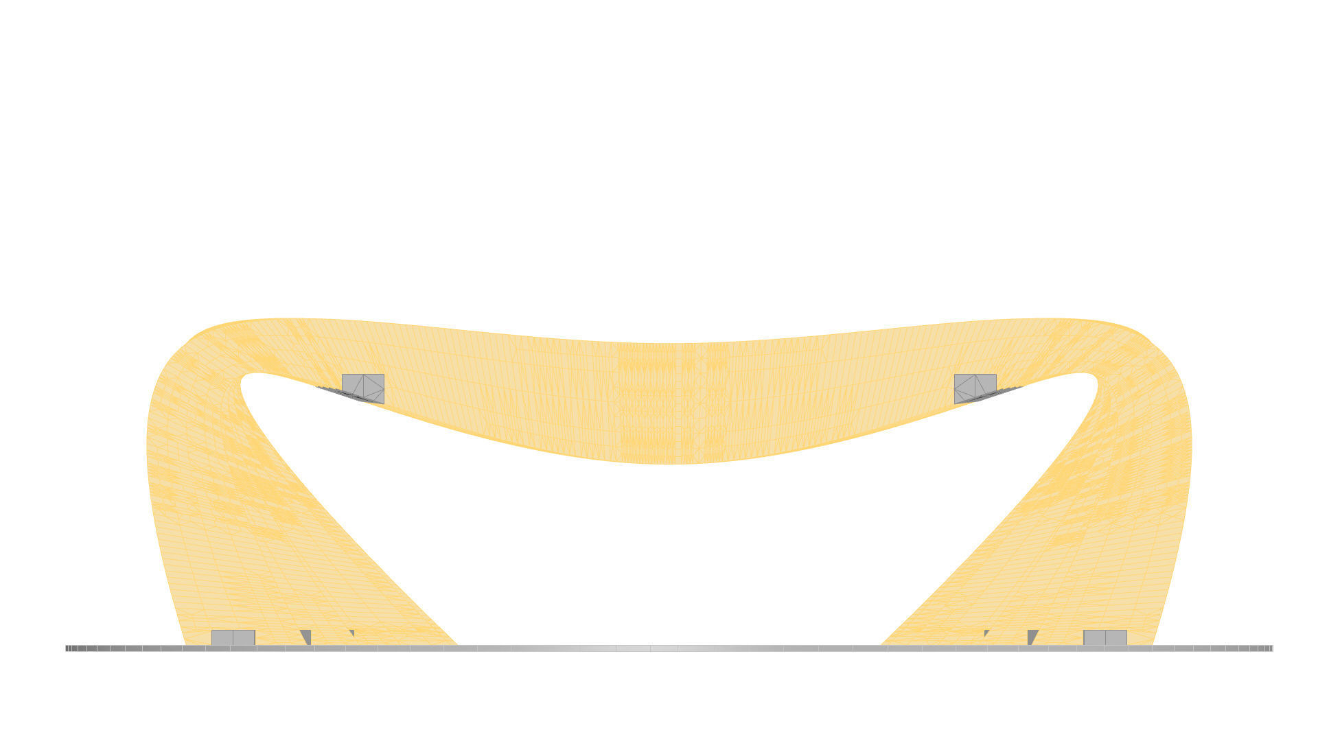 Brackets Outdoor Landscape Bench 3D model_45