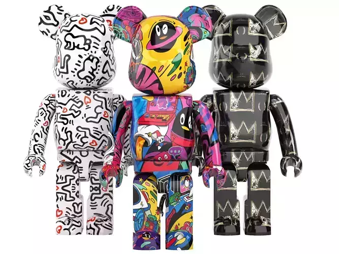 bearbrick collection 3D model