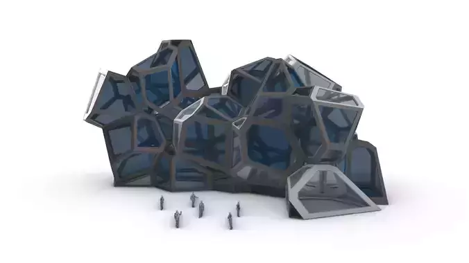 Voronoi SciFi Modern Building Blocks