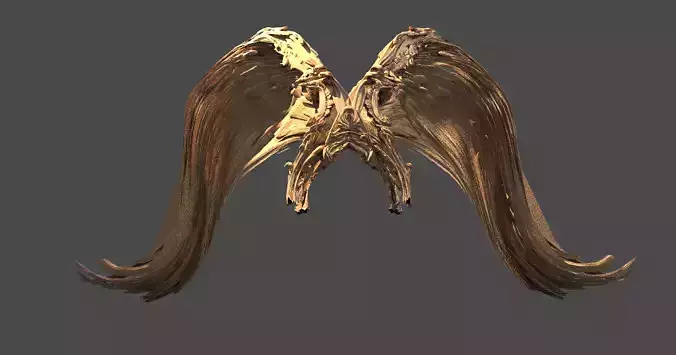 Golden oracle Delphi Wings 3D model