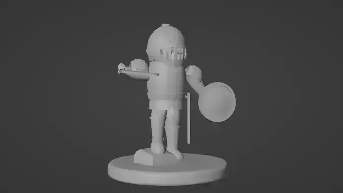 Toy knight with sword and shield