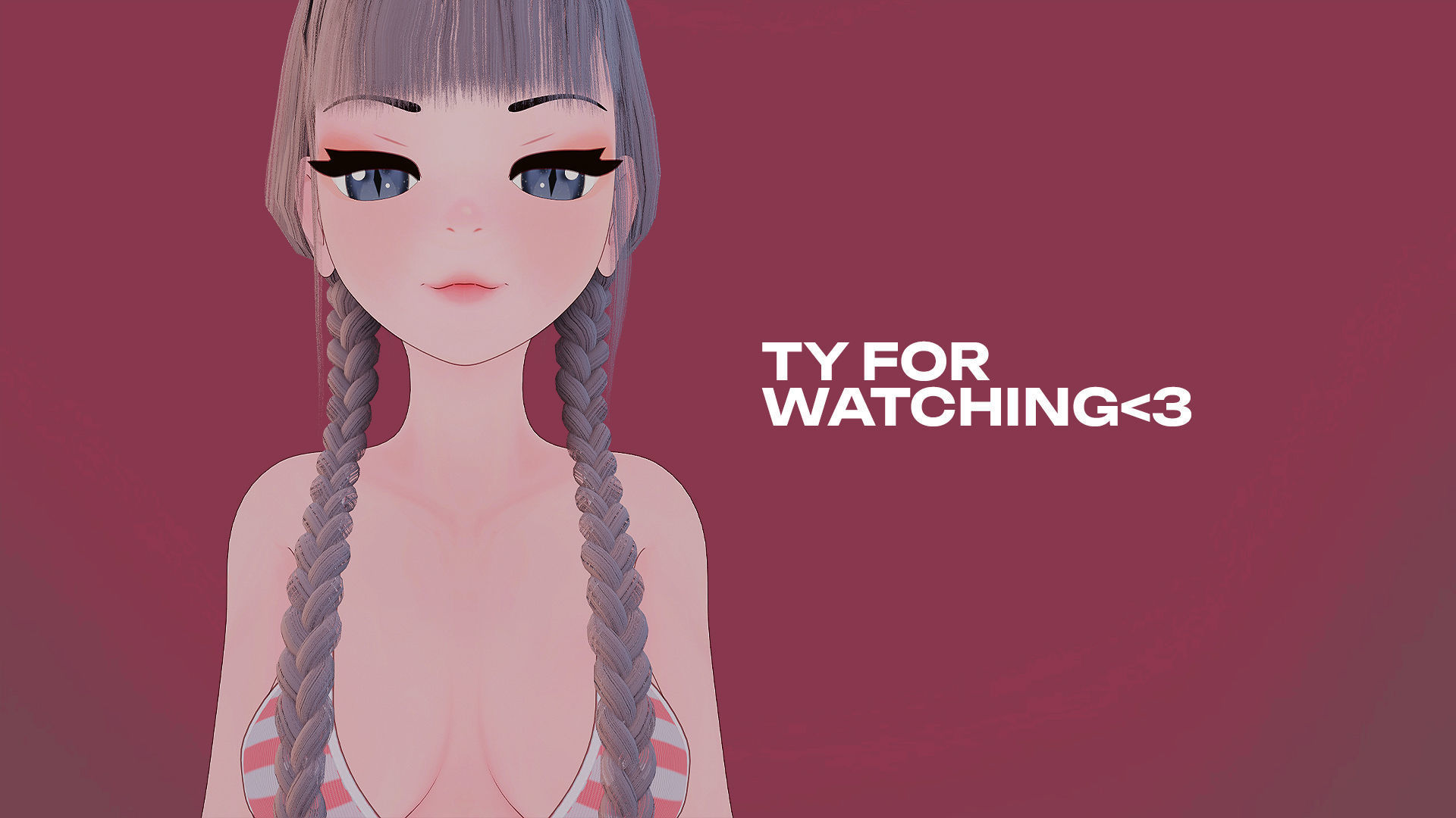 Anime Girl Beach Days Low-poly 3D model_8