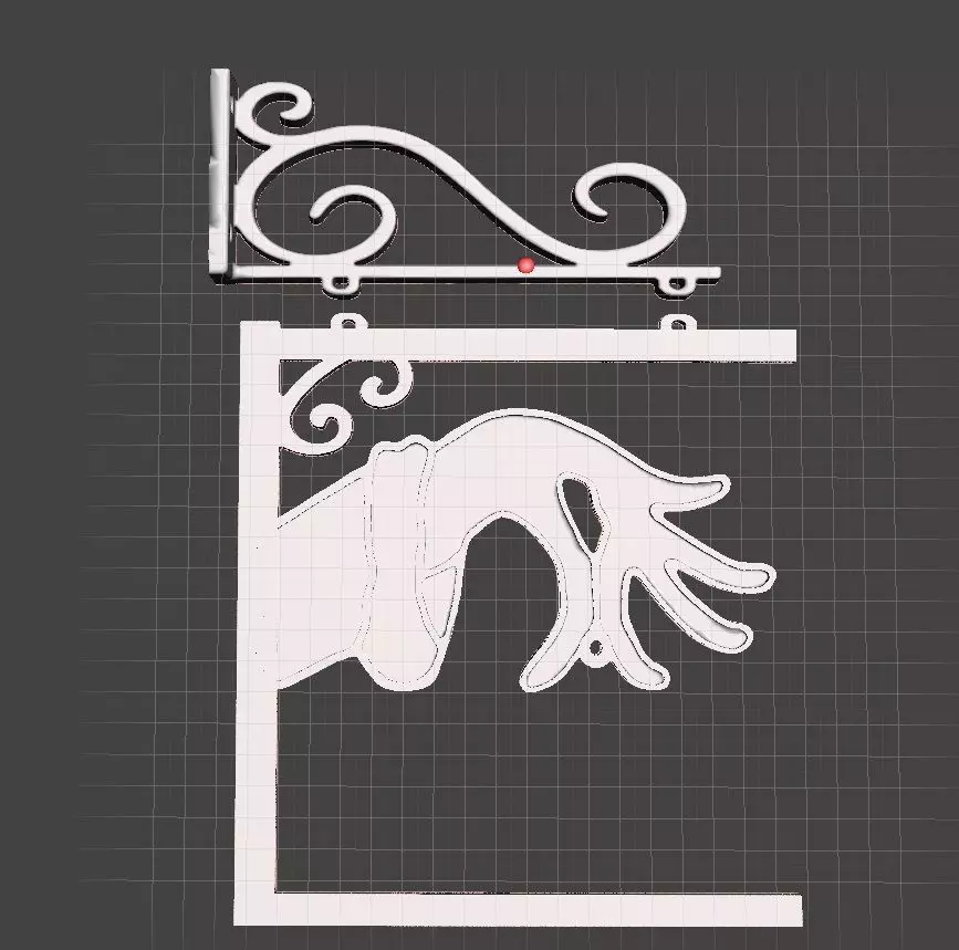 grinch hand ornament holder  and hanging decoration 3D print model_0