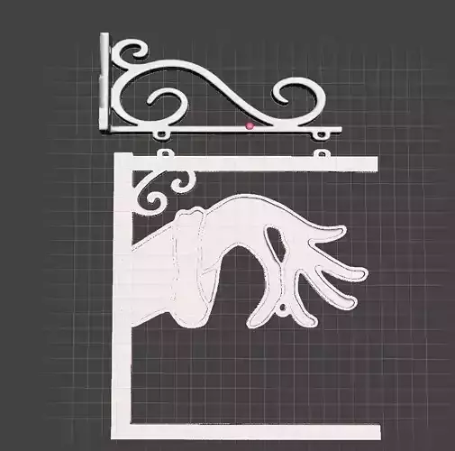 grinch hand ornament holder  and hanging decoration 3D print model