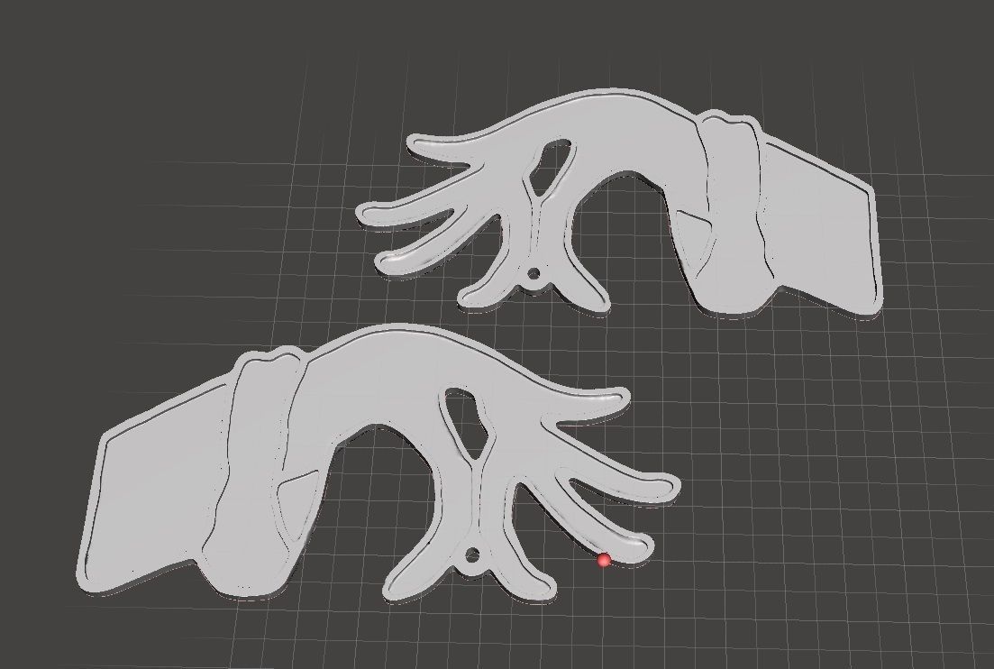 grinch hand ornament holder  and hanging decoration 3D print model_3