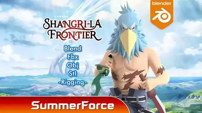 Sunraku - Shangri-la Frontier 3D model
