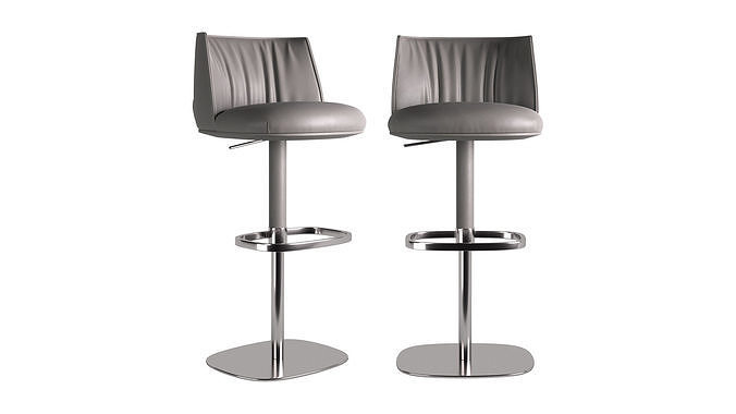 Archibald Stool With Steel Base 3D model